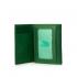 Portofel mic tip portcard din piele naturala DiAmanti Soverato Verde OP-8420